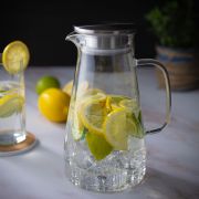 Dzbanek, szkło borokrzemowe/stal nierdzewna, 1,6 l, śred. 12,5 x 22,5 cm Emilia / Cilio