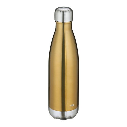 Butelka termiczna, stal nierdzewna, kolor złoty, 0,5 l Elegante / Cilio