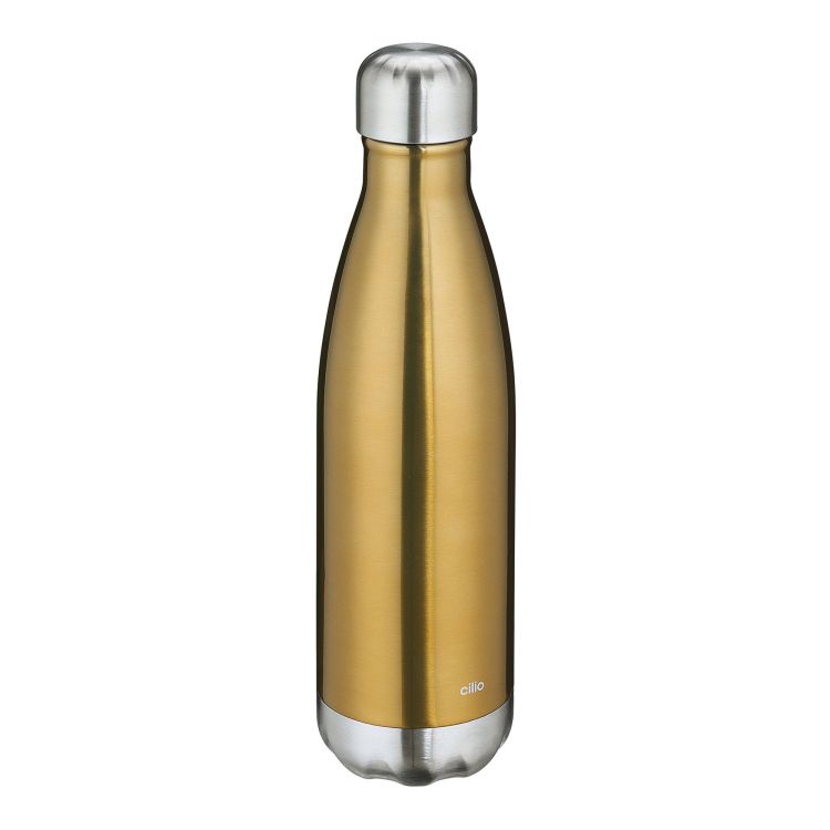 Butelka termiczna, stal nierdzewna, kolor złoty, 0,5 l Elegante / Cilio
