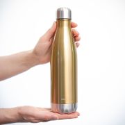 Butelka termiczna, stal nierdzewna, kolor złoty, 0,5 l Elegante / Cilio