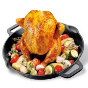 Stojak do kurczaka, śred. 28 x 9,5 cm, 0,1 l, żeliwo BBQ / Kuchenprofi