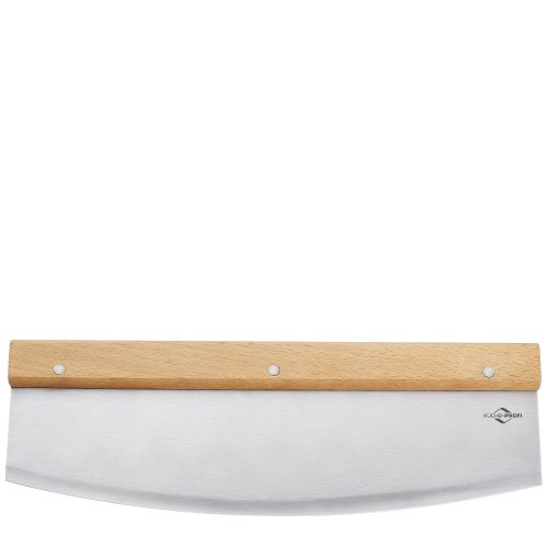Nóż do pizzy, stal nierdzewna/drewno bukowe, 32 cm  / Kuchenprofi