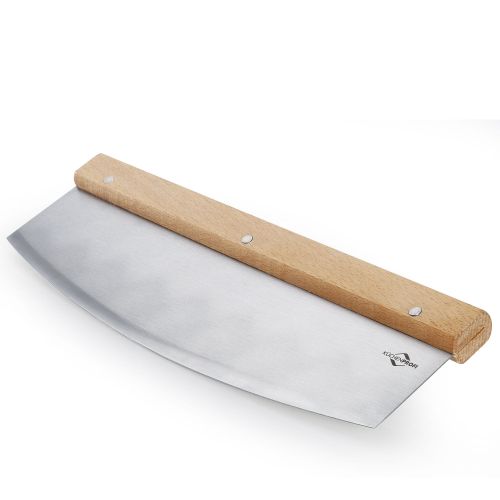 Nóż do pizzy, stal nierdzewna/drewno bukowe, 32 cm  / Kuchenprofi