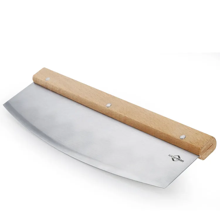 Nóż do pizzy, stal nierdzewna/drewno bukowe, 32 cm  / Kuchenprofi