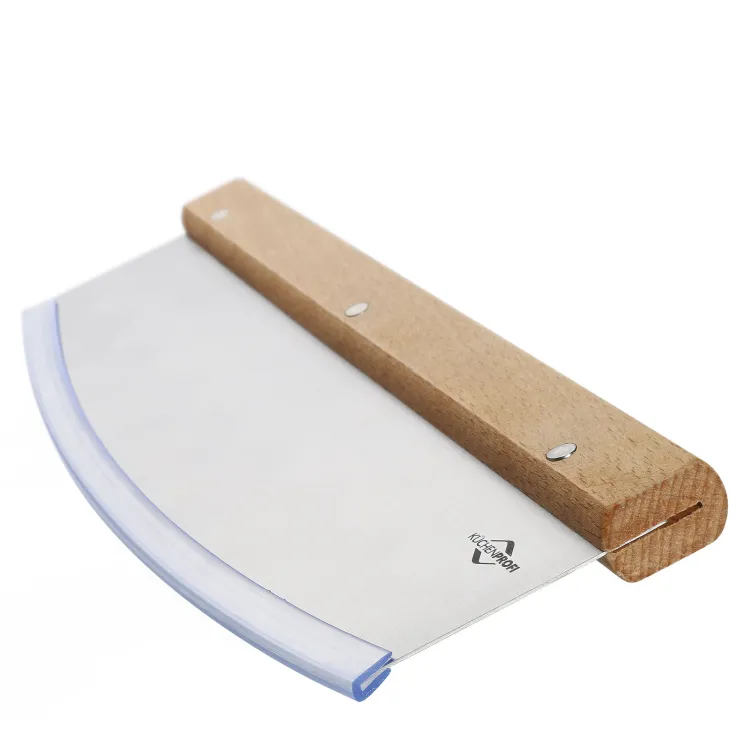 Nóż do pizzy, stal nierdzewna/drewno bukowe, 32 cm  / Kuchenprofi