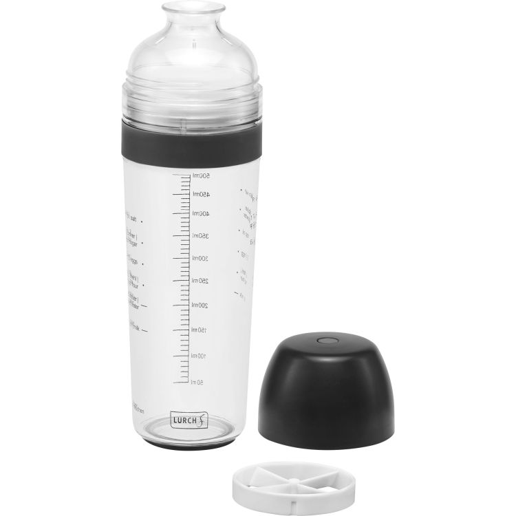 Shaker do ciasta, tworzywo sztuczne, 0,5 l, śred. 8 x 25 cm, szary  / Lurch