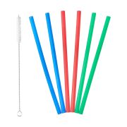 Silikonowe słomki do napojów, 6 szt., 20 cm  / Lurch