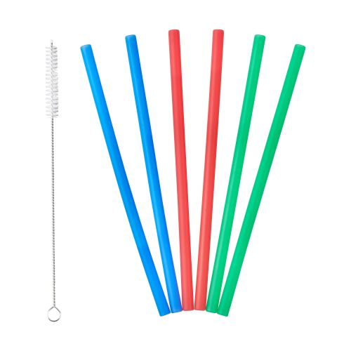 Silikonowe słomki do napojów, 6 szt., 20 cm  / Lurch