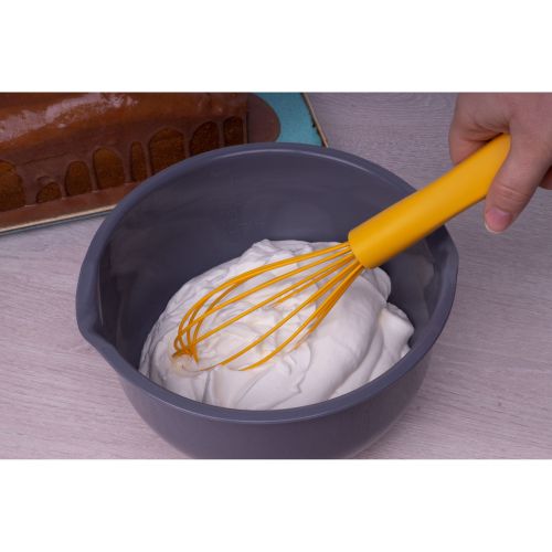 Wąska trzepaczka, silikon, 28 cm, żółta Smart Tools / Lurch