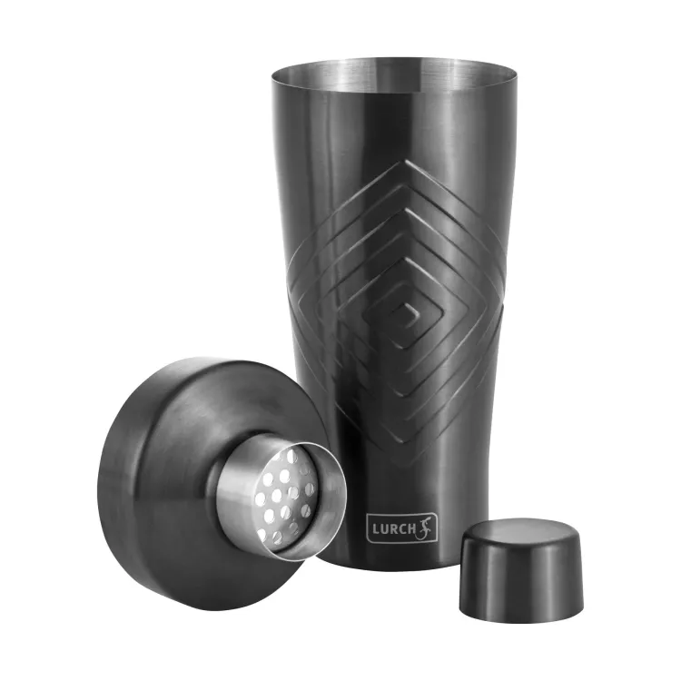 Shaker, 3 el., stal nierdzewna, 0,6 l, śred. 8,5 x 22 cm, ciemnoszary Bar / Lurch