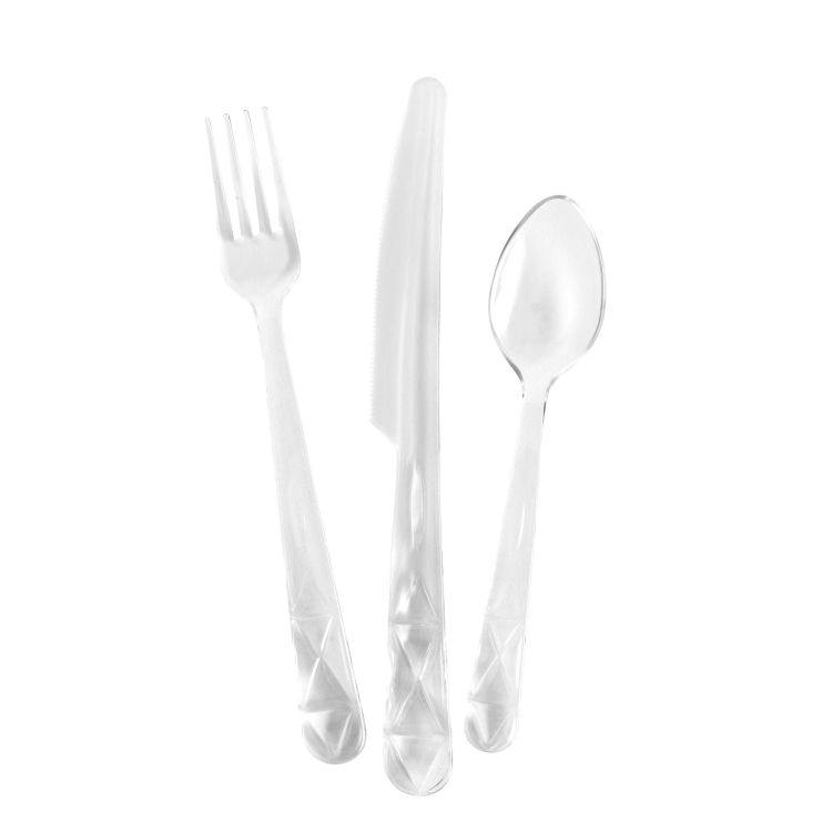 Sztućce piknikowe dla 4 os., 12 el., przezroczysty akryl Outdoor Eating / Sagaform