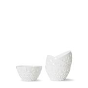 Zestaw miseczek piknikowych, 4 szt., biały akryl, śred. 13 x 7 cm, 0,6 l Outdoor Eating / Sagaform