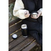 Termos obiadowy ze składaną łyżką mark, stal nierdzewna/miedź, 0,6 l, śred. 9 x 20 cm, czarny To Go / Sagaform