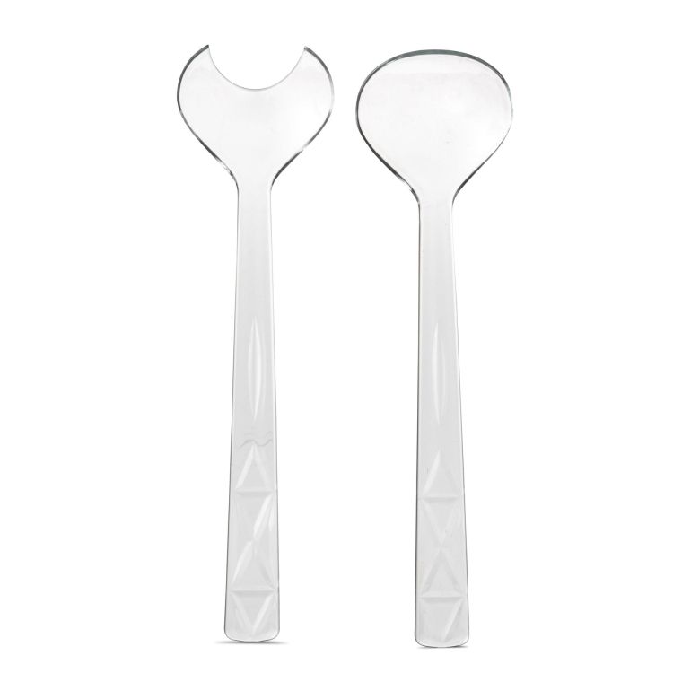 Piknikowe sztućce do sałaty, 2 el., przezroczysty akryl, 26,5 cm Outdoor Eating / Sagaform
