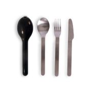 Zestaw sztućców w etui, 3 el., 18 cm, stal nierdzewna/tworzywo sztuczne Outdoor Eating / Sagaform
