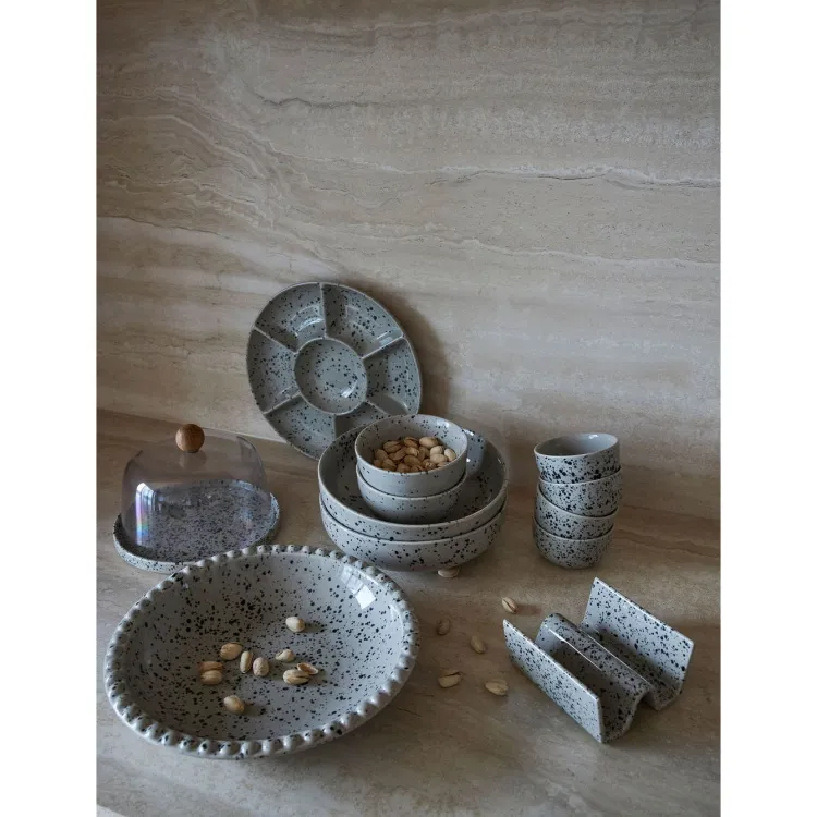 Podstawki do taco, 2 szt., kamionka, 11,5 x 12 x 5,5 cm, szare Ditte / Sagaform