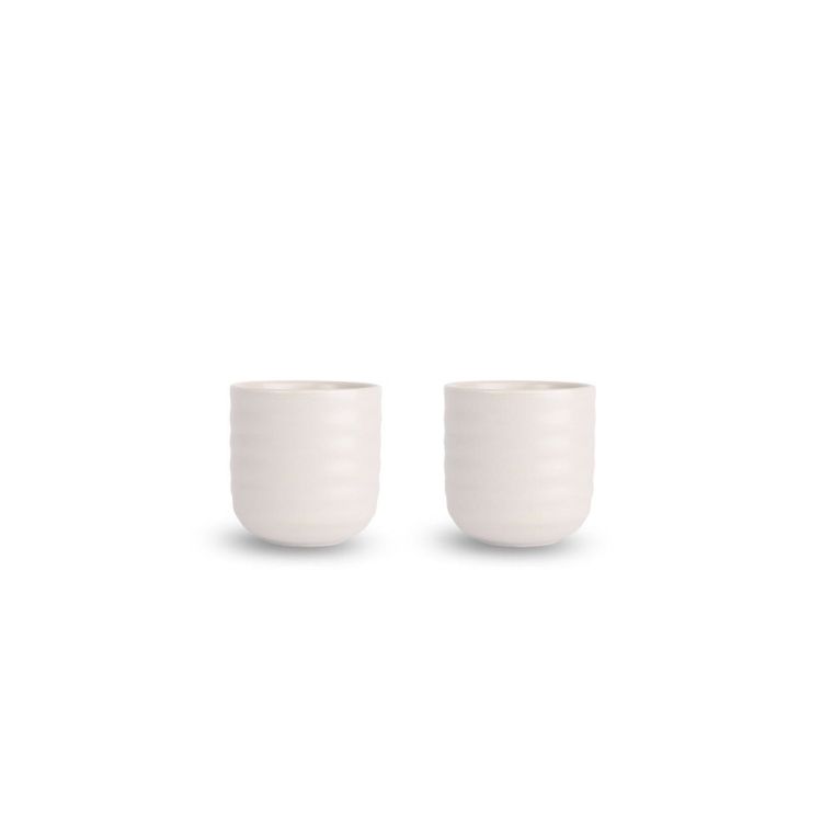 Kubki do grzanego wina, 2 szt., kamionka, 0,18 l, śred. 7 x 7,5 cm, białe Ellen / Sagaform