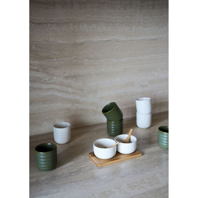Kubki do grzanego wina, 2 szt., kamionka, 0,18 l, śred. 7 x 7,5 cm, zielone Ellen / Sagaform