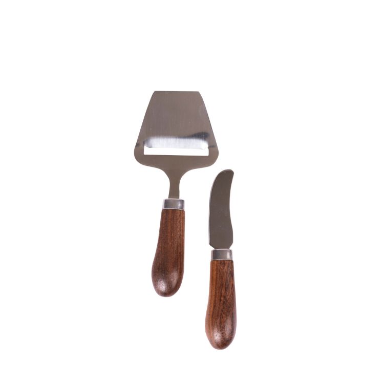 Krajacz do sera i nóż do smarowania, drewno wenge/stal nierdzewna Astrid / Sagaform