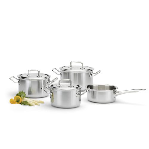 Zestaw garnków, 4 el., stal nierdzewna 18/0 BRIGADE PREMIUM / Spring