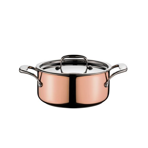 Garnek niski miedziany, 2,7 l, śred. 20 cm, miedź/stal nierdzewna 18/10 CULINOX / Spring