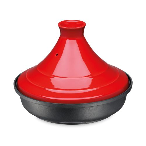 Naczynie do tagine, 2,0 l, śred. 28 cm, emaliowane żeliwo/ceramika, czerwone  / Spring