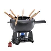 Zestaw do fondue serowego, dla 8 os., 2,0 l, żeliwo, czarny FONDUE / Spring