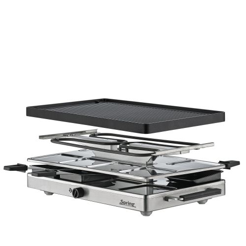 Raclette/grill stołowy, dla 8 os., 47,5 x 27 x 14 cm RACLETTE8 CLASSIC / Spring