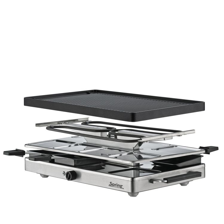 Raclette/grill stołowy, dla 8 os., 47,5 x 27 x 14 cm RACLETTE8 CLASSIC / Spring