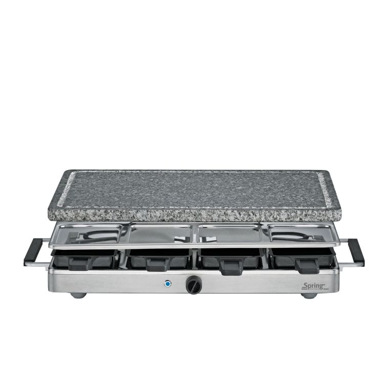 Raclette/grill stołowy, dla 8 os., granitowa płyta grillowa, 47,5 x 27 x 14 cm RACLETTE8 CLASSIC / Spring