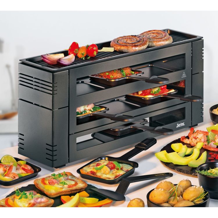 Raclette/piec do mini-pizzy, dla 6 os., 46 x 16 x 21,5 cm PIZZARACLETTE / Spring