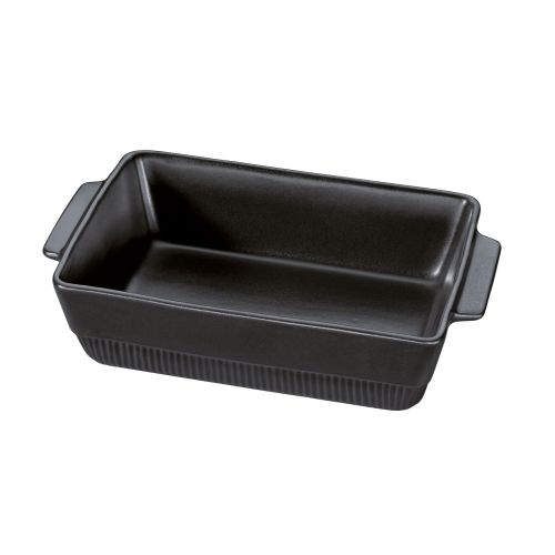 Naczynie żaroodporne, ceramika, 3,0 l, 35 x 21 x 7,5 cm, czarne CHALET / Spring
