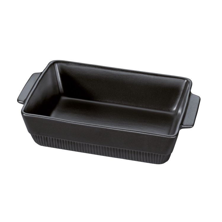 Naczynie żaroodporne, ceramika, 3,0 l, 35 x 21 x 7,5 cm, czarne CHALET / Spring