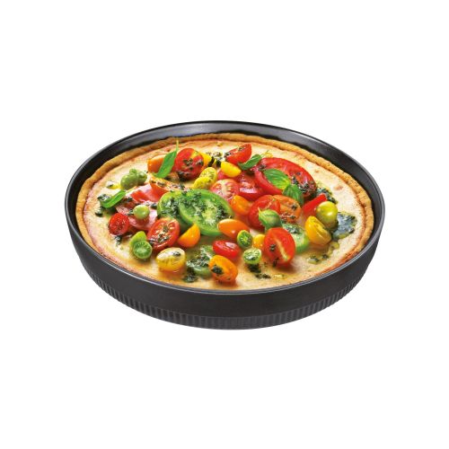 Naczynie żaroodporne, ceramika, 1,7 l, śred. 28 cm, czarne CHALET / Spring