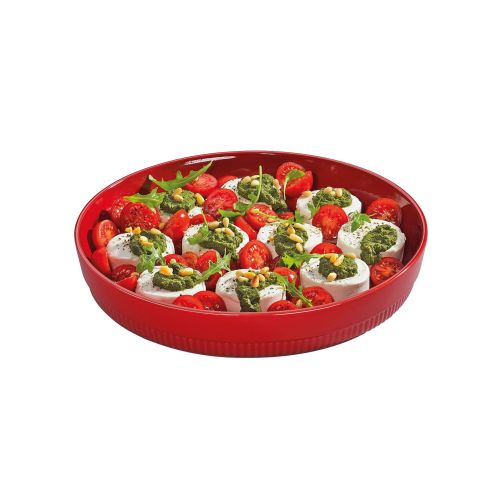 Naczynie żaroodporne, ceramika, 1,7 l, śred. 28 cm, czerwone CHALET / Spring
