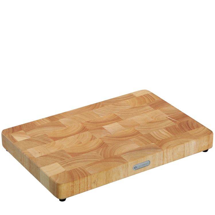 Deska do krojenia typu end grain, kauczukowiec, 45 x 30 x 4,5 cm  / Zassenhaus