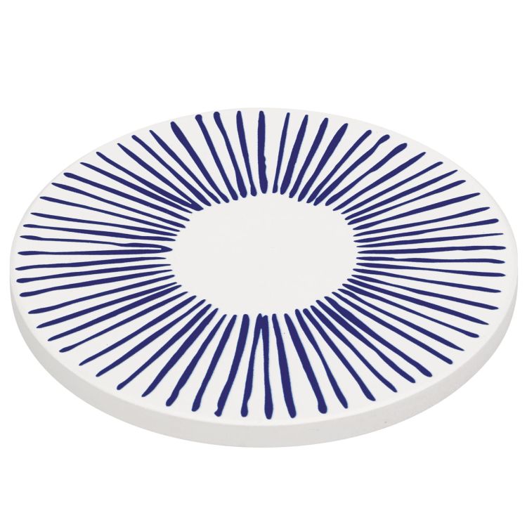 Podkładka pod szklankę, ceramika/korek, śred. 11 cm, kreski Nordic / Zassenhaus
