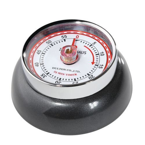 Timer mechaniczny, śred. 7 x 3 cm, antracytowy metaliczny Speed / Zassenhaus