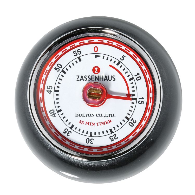 Timer mechaniczny, śred. 7 x 3 cm, antracytowy metaliczny Speed / Zassenhaus