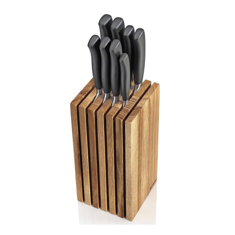 Blok na noże, drewno dębowe, 13 x 13 x 26 cm  / Zassenhaus
