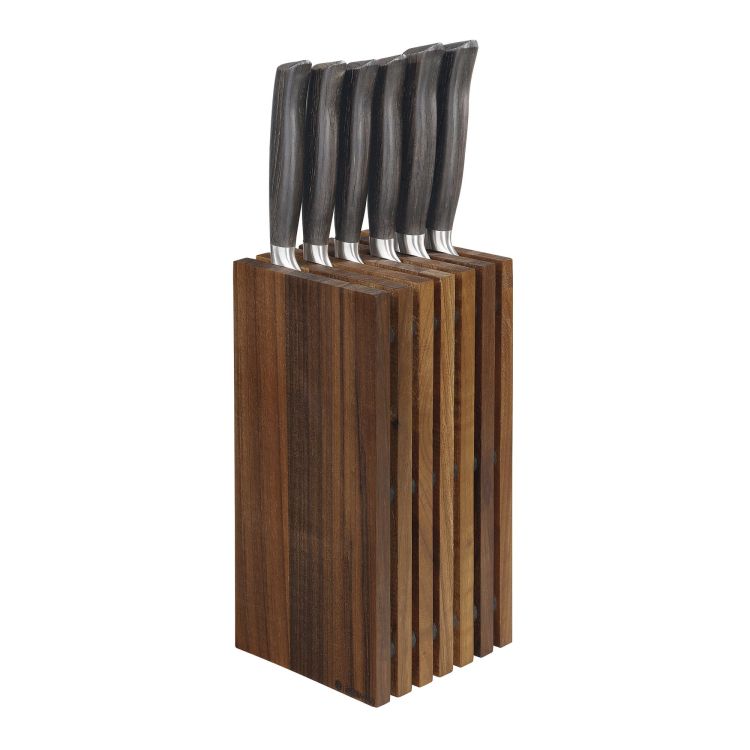 Blok na noże, drewno orzechowe, 13 x 13 x 26 cm  / Zassenhaus