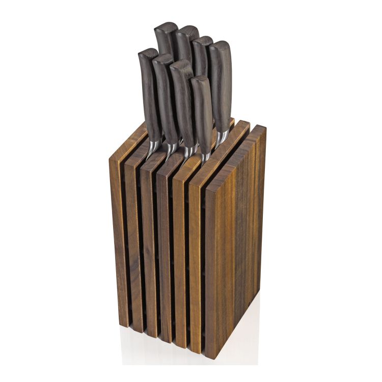 Blok na noże, drewno orzechowe, 13 x 13 x 26 cm  / Zassenhaus