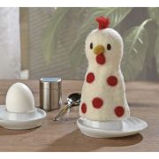 Ogrzewacz na jajko, owcza wełna, wys. 13 cm, kurczak Lana / Cilio