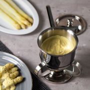 Zestaw do utrzymywania temperatury sosów, stal nierdzewna, 0,5 l, wys. 17 cm, śred. 10 cm CRISTAL / Spring