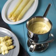 Zestaw do utrzymywania temperatury sosów, stal nierdzewna, 0,5 l, wys. 17 cm, śred. 10 cm CRISTAL / Spring