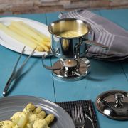 Zestaw do utrzymywania temperatury sosów, stal nierdzewna, 0,5 l, wys. 17 cm, śred. 10 cm CRISTAL / Spring