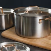 Zestaw garnków, 4 el., stal nierdzewna, uchwyty w kolorze różowego złota GOURMET / Spring