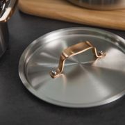 Zestaw garnków, 4 el., stal nierdzewna, uchwyty w kolorze różowego złota GOURMET / Spring