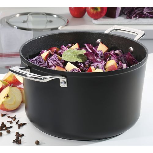 Garnek niski z powłoką nieprzywierającą i szklaną pokrywą, śred. 16 x 7,5 cm, 1,4 l MERIDIAN INTENSE PRO / Spring