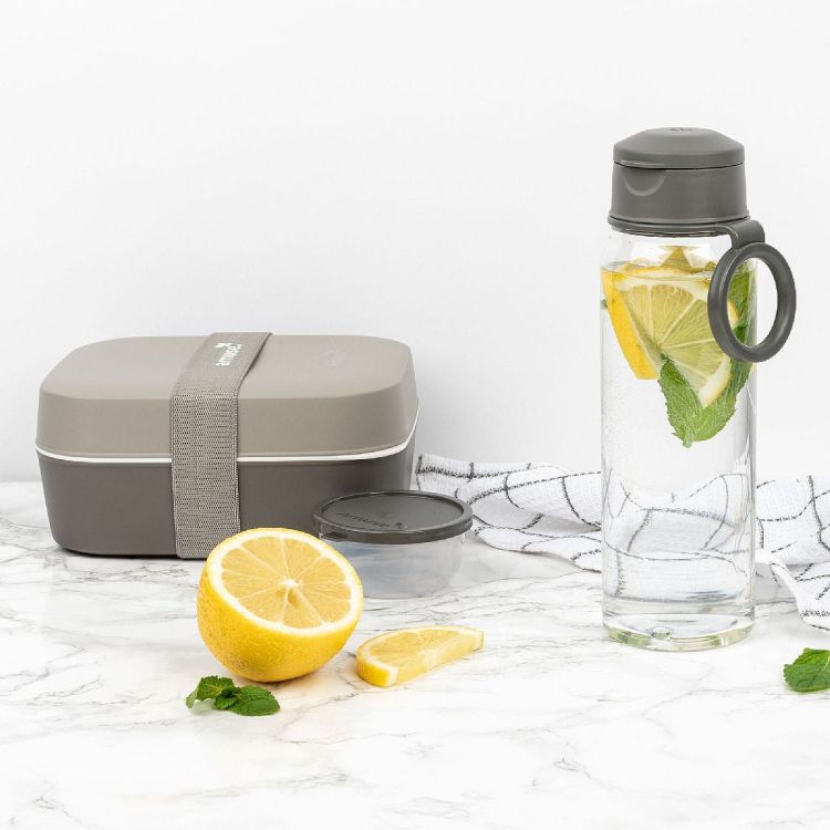 Butelka na wodę 500ml z uchwytem - szara / Amuse